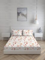 Akira 2 225 TC Chief Value Cotton Super Fine Multi Colored Floral Print King Bed Sheet Set