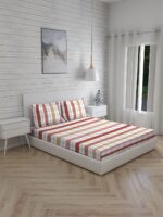 Akira 2 225 TC Chief Value Cotton Super Fine Multi Colored Checkered Print King Bed Sheet Set