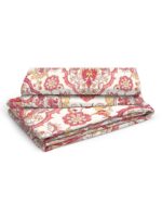 Akira 2 225 TC Chief Value Cotton Super Fine Red Colored Ethnic Print Double Bed Sheet Set