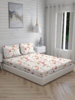Akira 2 225 TC Chief Value Cotton Super Fine Multi Colored Floral Print Double Bed Sheet Set