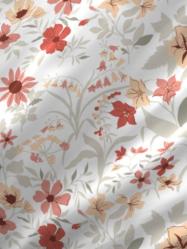 Akira 2 225 TC Chief Value Cotton Super Fine Multi Colored Floral Print Double Bed Sheet Set