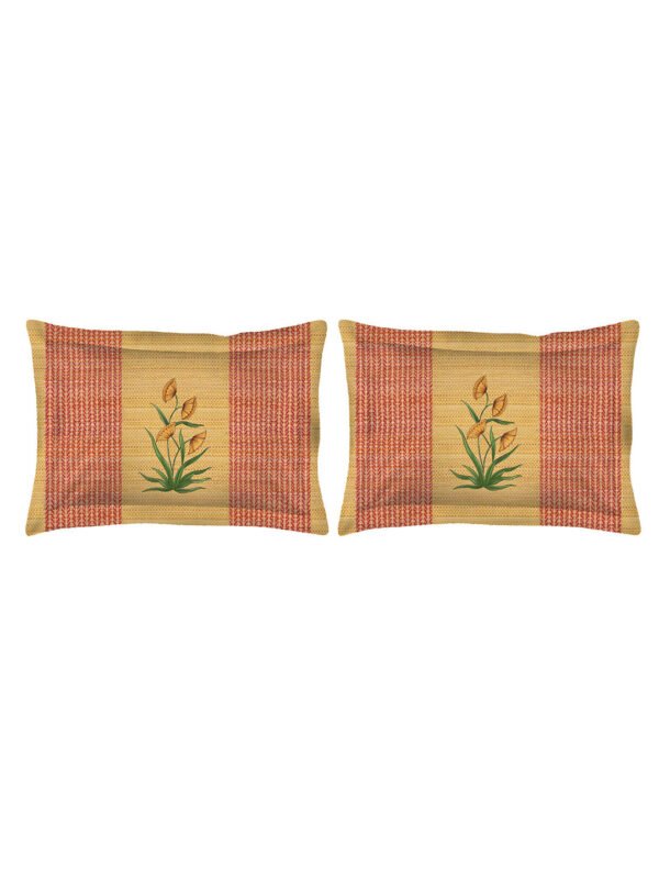 City Saga 270 TC 100% Cotton Super Fine Yellow Colored Indian Print King Bed Sheet Set
