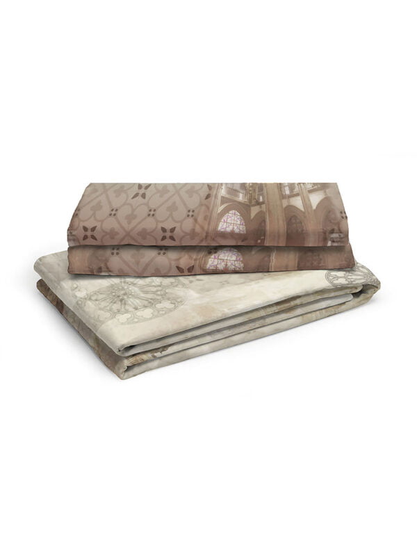 City Saga 270 TC 100% Cotton Super Fine Brown Colored Indian Print King Bed Sheet Set