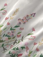 Angelite 270 TC 100% Cotton Super Fine Grey Colored Floral Print King Bed Sheet Set