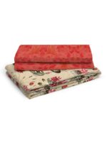 Angelite 270 TC 100% Cotton Super Fine Brown Colored Floral Print King Bed Sheet Set