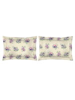 Angelite 270 TC 100% Cotton Super Fine Ivory Colored Floral Print King Bed Sheet Set