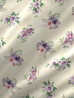 Angelite 270 TC 100% Cotton Super Fine Ivory Colored Floral Print King Bed Sheet Set