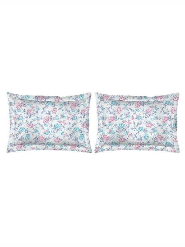 Iris Gaze-2 100% Cotton Fine Multi Colored Floral Print King Bed Sheet Set