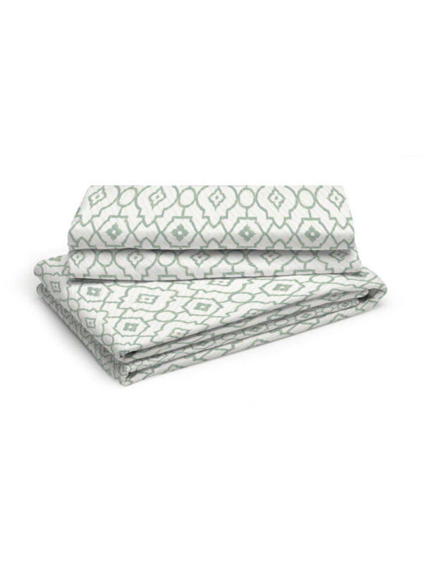 Iris Gaze-2 100% Cotton Fine Grey Colored Indian Print King Bed Sheet Set