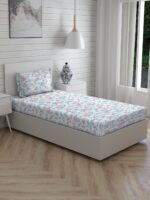 Iris Gaze-2 100% Cotton Fine Multi Colored Floral Print Single Bed Sheet Set