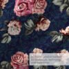 Tangelo 300 TC 100% Cotton Ultra Fine Dark Blue Colored Floral Print Super King Bed Sheet Set