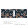 Tangelo 300 TC 100% Cotton Ultra Fine Dark Blue Colored Floral Print Super King Bed Sheet Set
