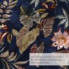 Tangelo 300 TC 100% Cotton Ultra Fine Dark Blue Colored Floral Print Super King Bed Sheet Set