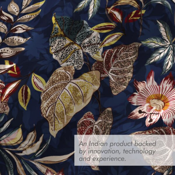 Tangelo 300 TC 100% Cotton Ultra Fine Dark Blue Colored Floral Print Super King Bed Sheet Set
