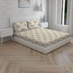 Tangelo 300 TC 100% Cotton Ultra Fine Multi Colored Floral Print Super King Bed Sheet Set