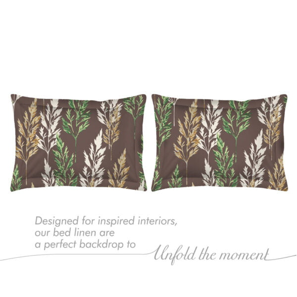 Tangelo 300 TC 100% Cotton Ultra Fine Brown Colored Floral Print Super King Bed Sheet Set