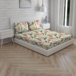 Tangelo 300 TC 100% Cotton Ultra Fine Multi Colored Floral Print Super King Bed Sheet Set