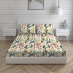 Tangelo 300 TC 100% Cotton Ultra Fine Multi Colored Floral Print Super King Bed Sheet Set