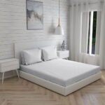 Orchid 800 TC 100% Cotton Ultra Luxurious Grey Colored Interlock Print King Bed Sheet Set