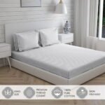 Orchid 800 TC 100% Cotton Ultra Luxurious Grey Colored Interlock Print King Bed Sheet Set