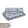 Orchid 800 TC 100% Cotton Ultra Luxurious Blue Colored Interlock Print King Bed Sheet Set