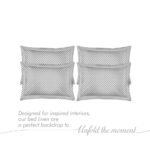 Orchid 800 TC 100% Cotton Ultra Luxurious Grey Colored Interlock Print King Bed Sheet Set