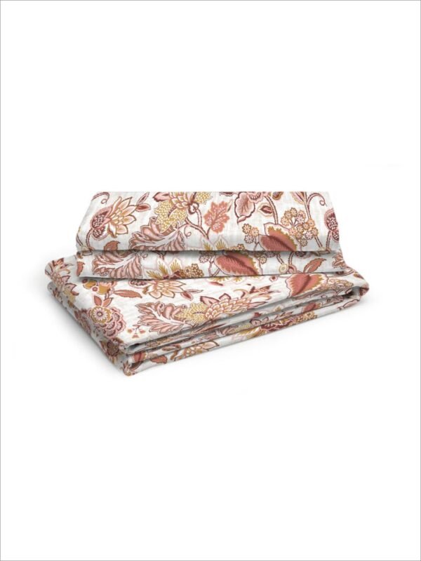 Cool Night -1 225 TC Chief Value Cotton Super Fine Red Colored Floral Print Single Bed Sheet Set