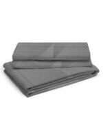 Mystic Hues 270 TC 100% Cotton Super Fine Grey Colored Geometric Print King Bed Sheet Set
