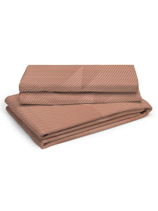 Mystic Hues 270 TC 100% Cotton Super Fine Rustic Orange Colored Geometric Print King Bed Sheet Set